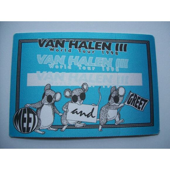 Van Halen Backstage Pass Vintage Original Meet And Greet 1998 Hard Rock Eddie - Picture 3 of 3